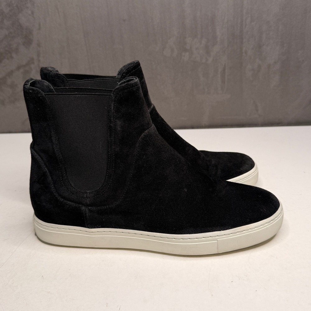 Vince Black Suede Chelsea Sneaker Booties